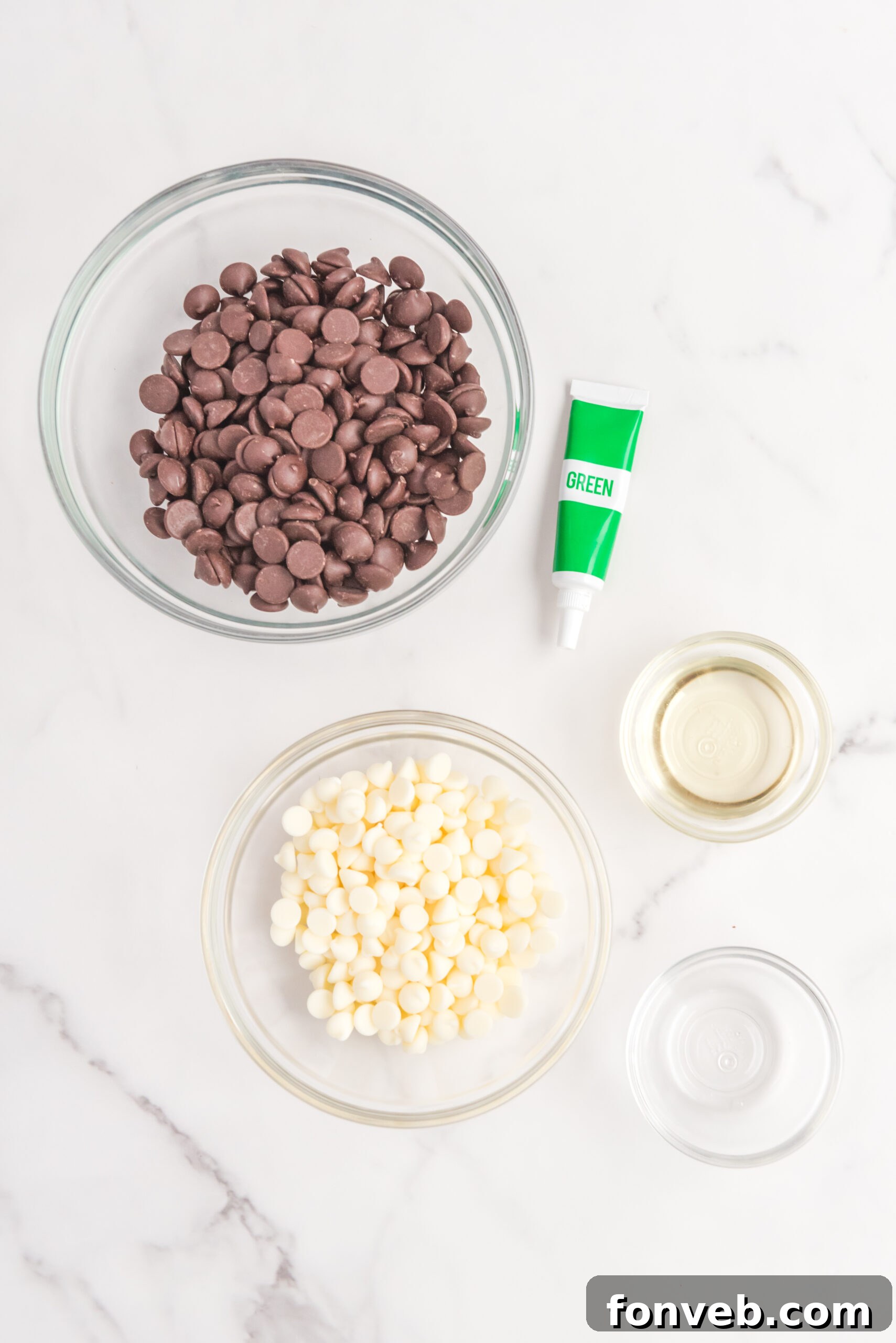 Overhead view of the ingredients needed to complete this recipe.