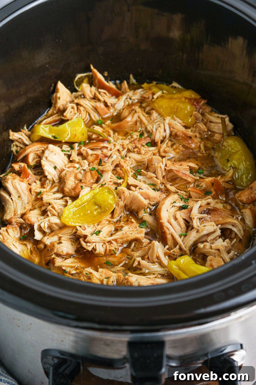 crockpot with mississippi pot chicken
