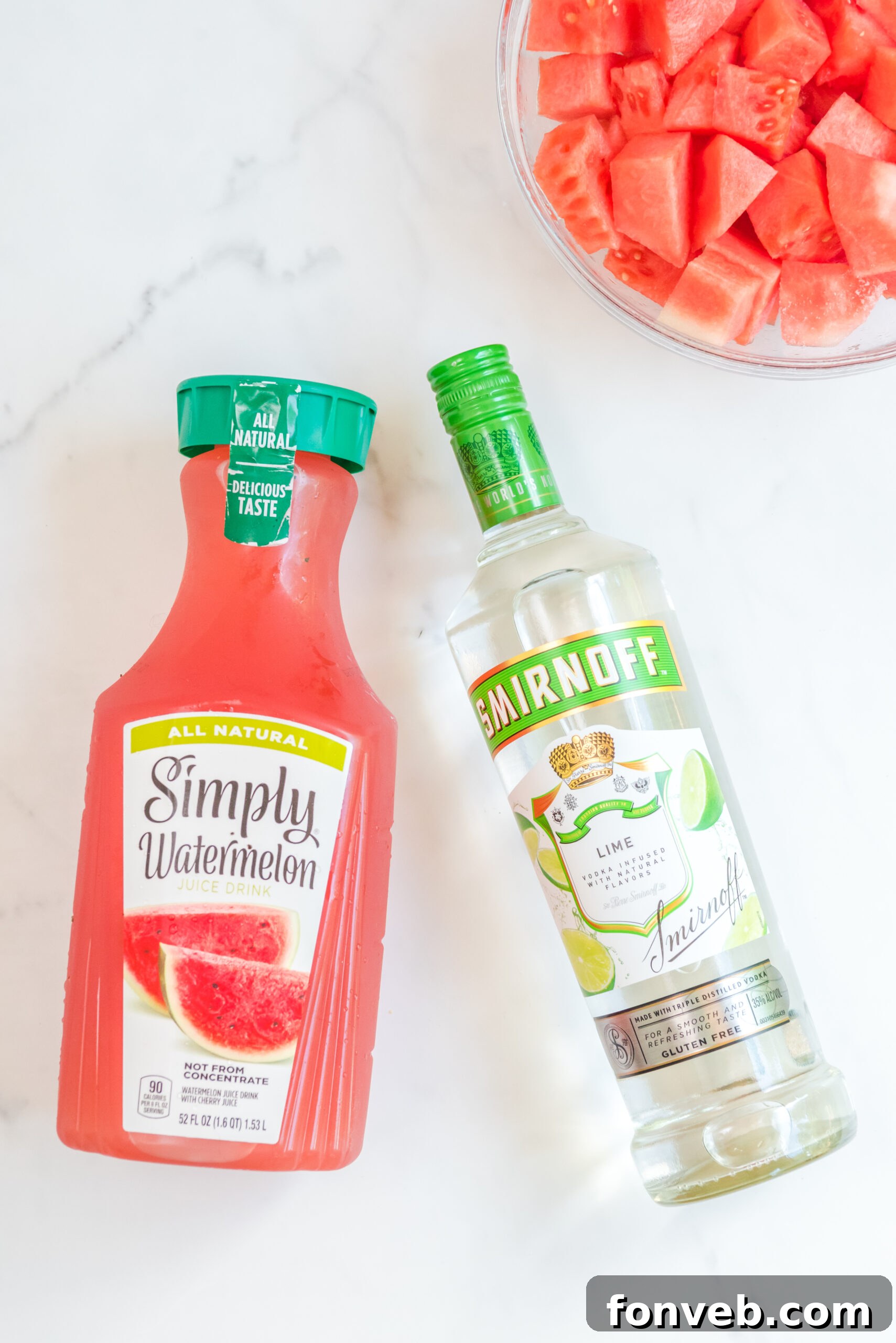 Overhead view of the ingredients needed to complete this recipe.