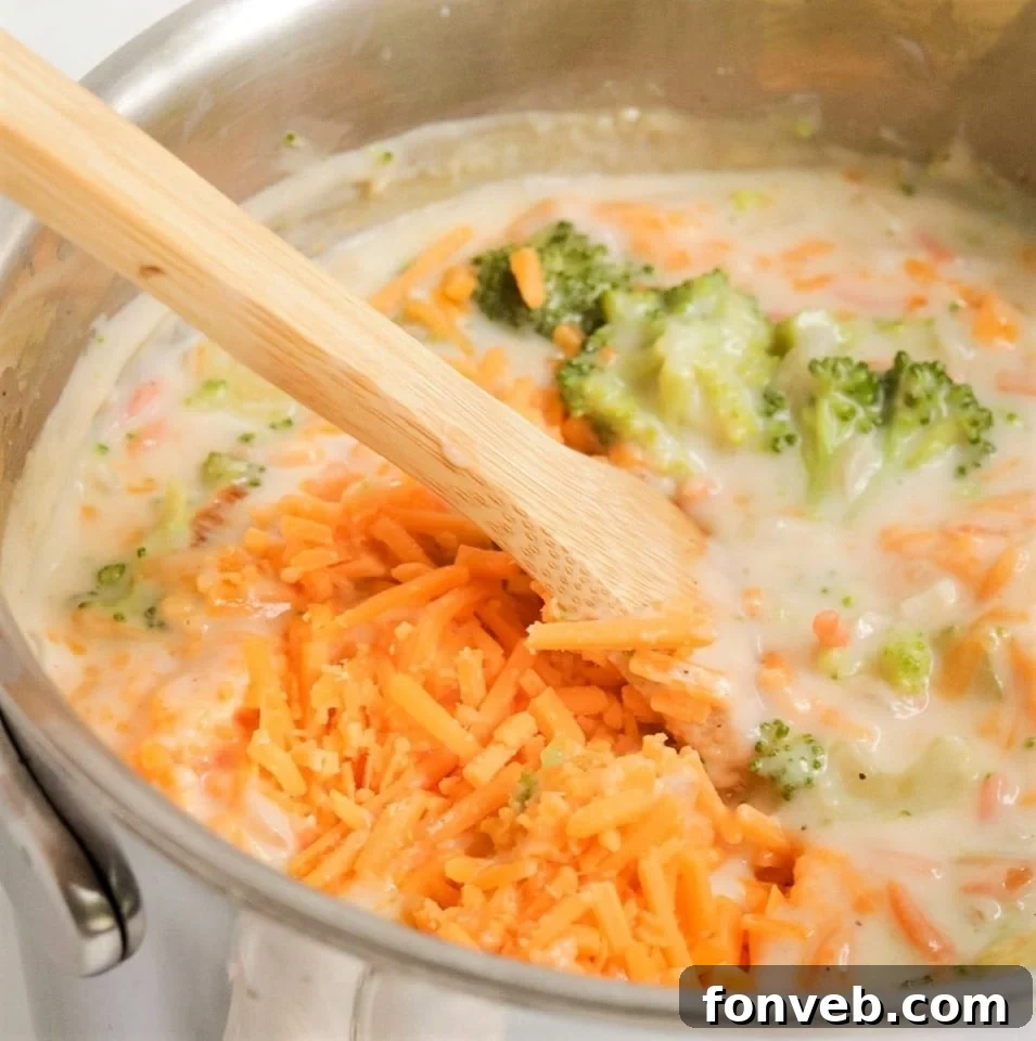 Delicious Homemade Broccoli Cheddar Soup, better than Panera