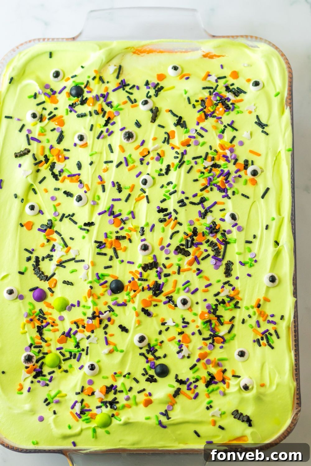 overhead view of green lush 