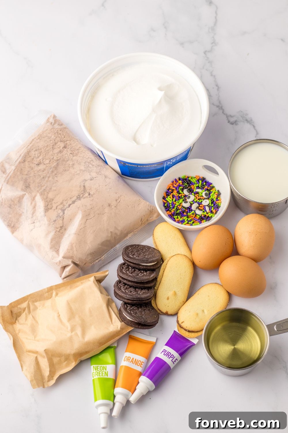 Monster Mash Pudding Treats 4 ingredients for halloween pudding cups on table