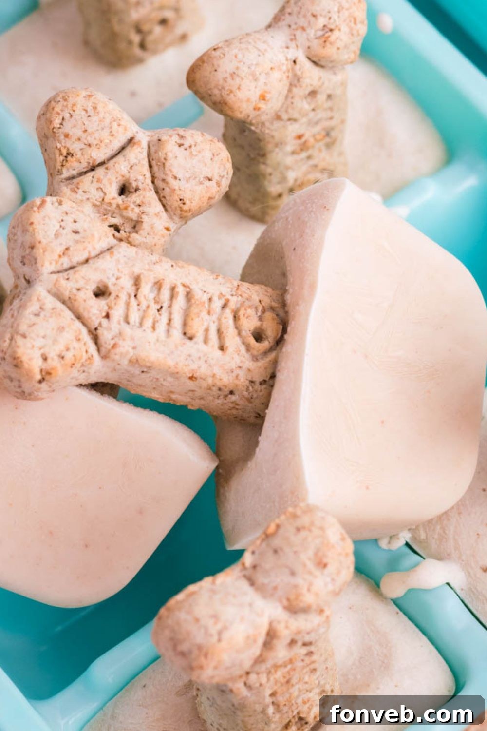 ice cream treats for dogs on tray