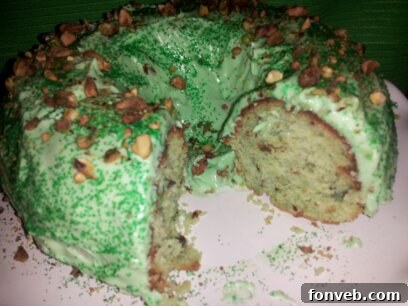 Pistachio Cake Batter Before Baking