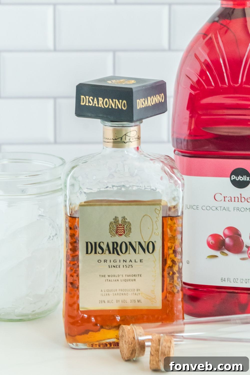 halloween shot ingredients on table