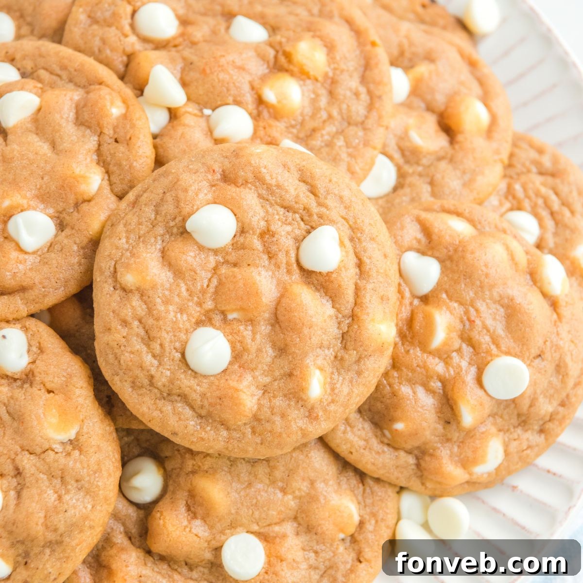 Pumpkin Spice Pudding Cookies on a platter