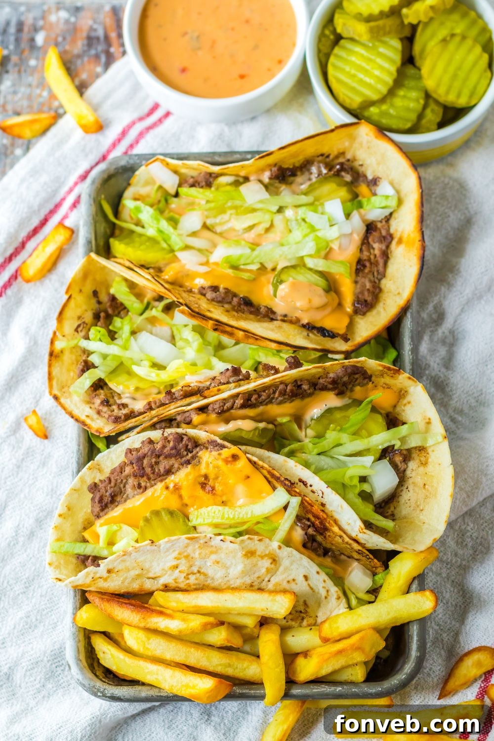 Smashed Big Mac Tacos 17 Delicious smash burgers in taco form, showcasing their unique and appetizing appearance