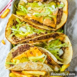 Big Mac Smash Tacos on a tray