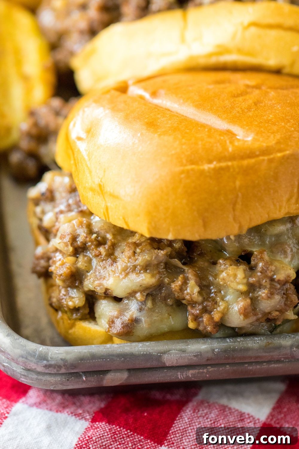 platter with roast beef on metal container