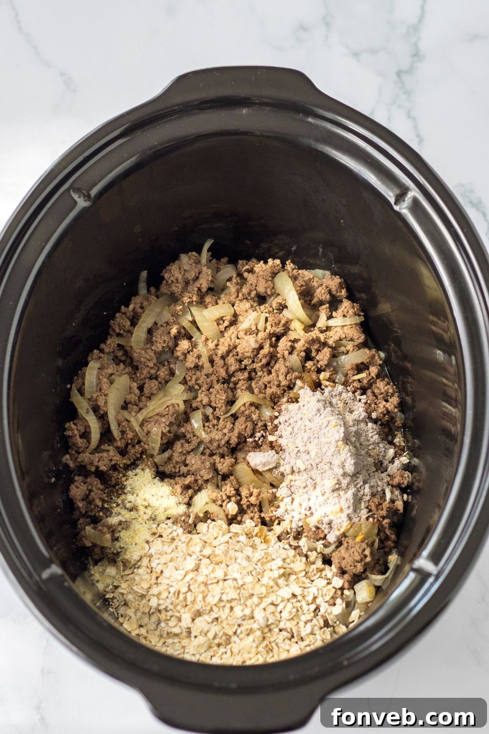 french dip sandwich filling in a slow cooker 