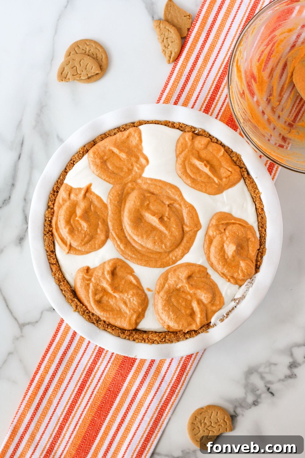 Spiced Pumpkin Ice Cream Pie 13 process image of how to make a pumpkin spice ice cream pie