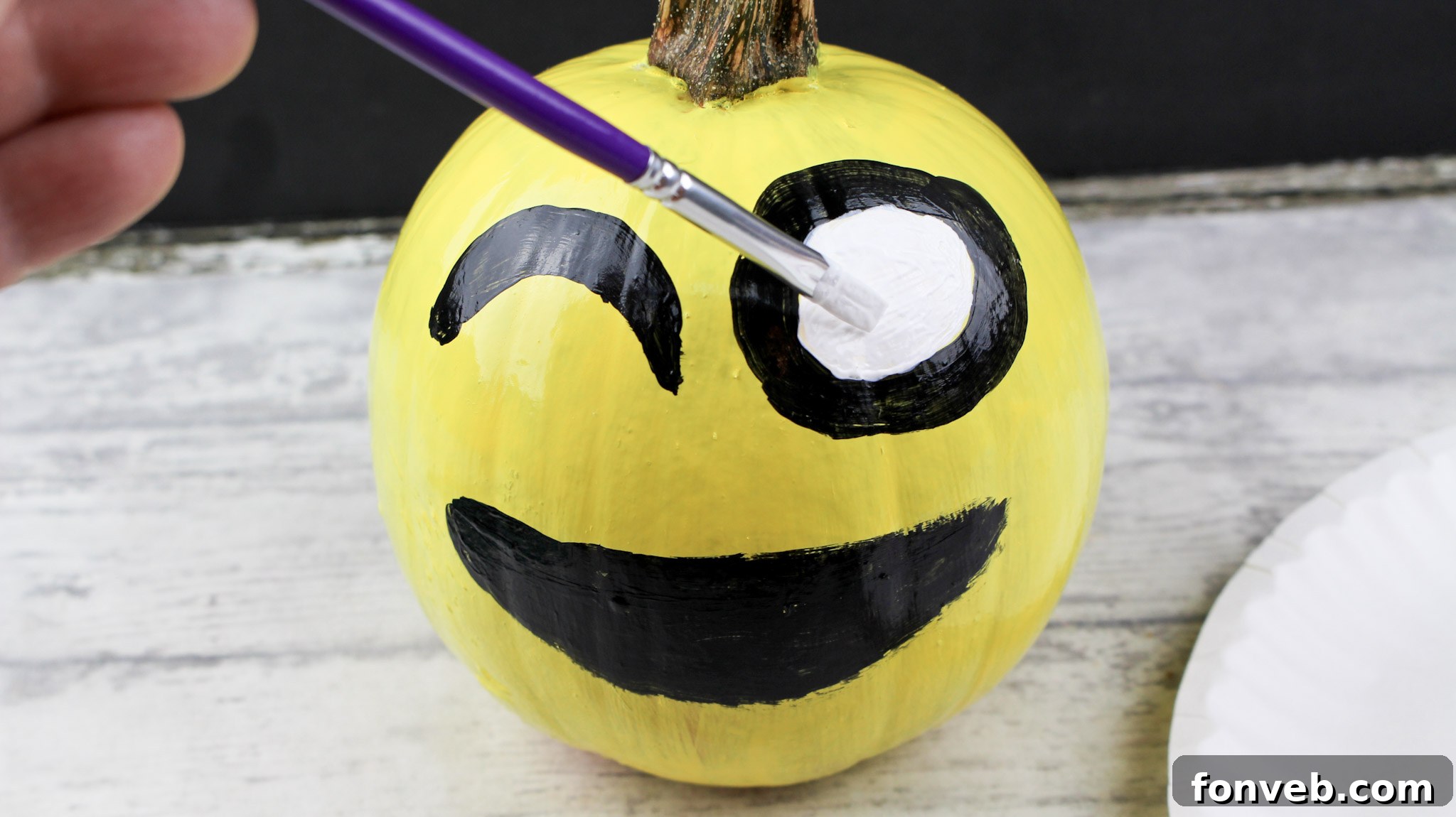 Pumpkins with Personality 9 All three yellow pumpkins now feature various emoji faces: a heart-eyed, a cool sunglasses, and a silly winking face.