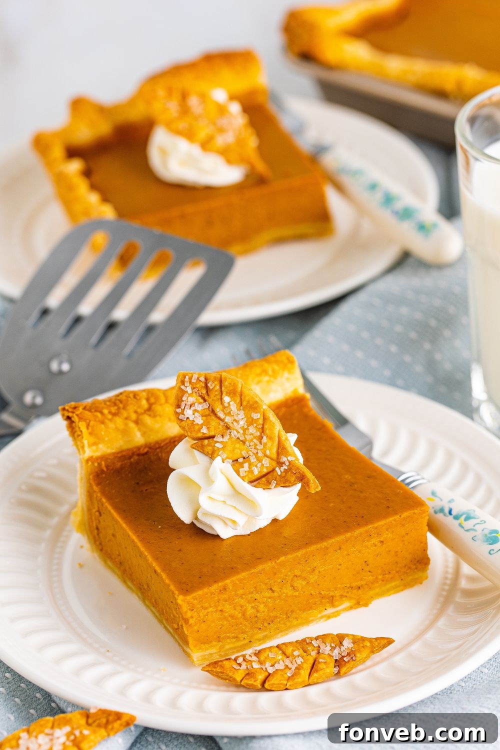 pie on plates sitting on table