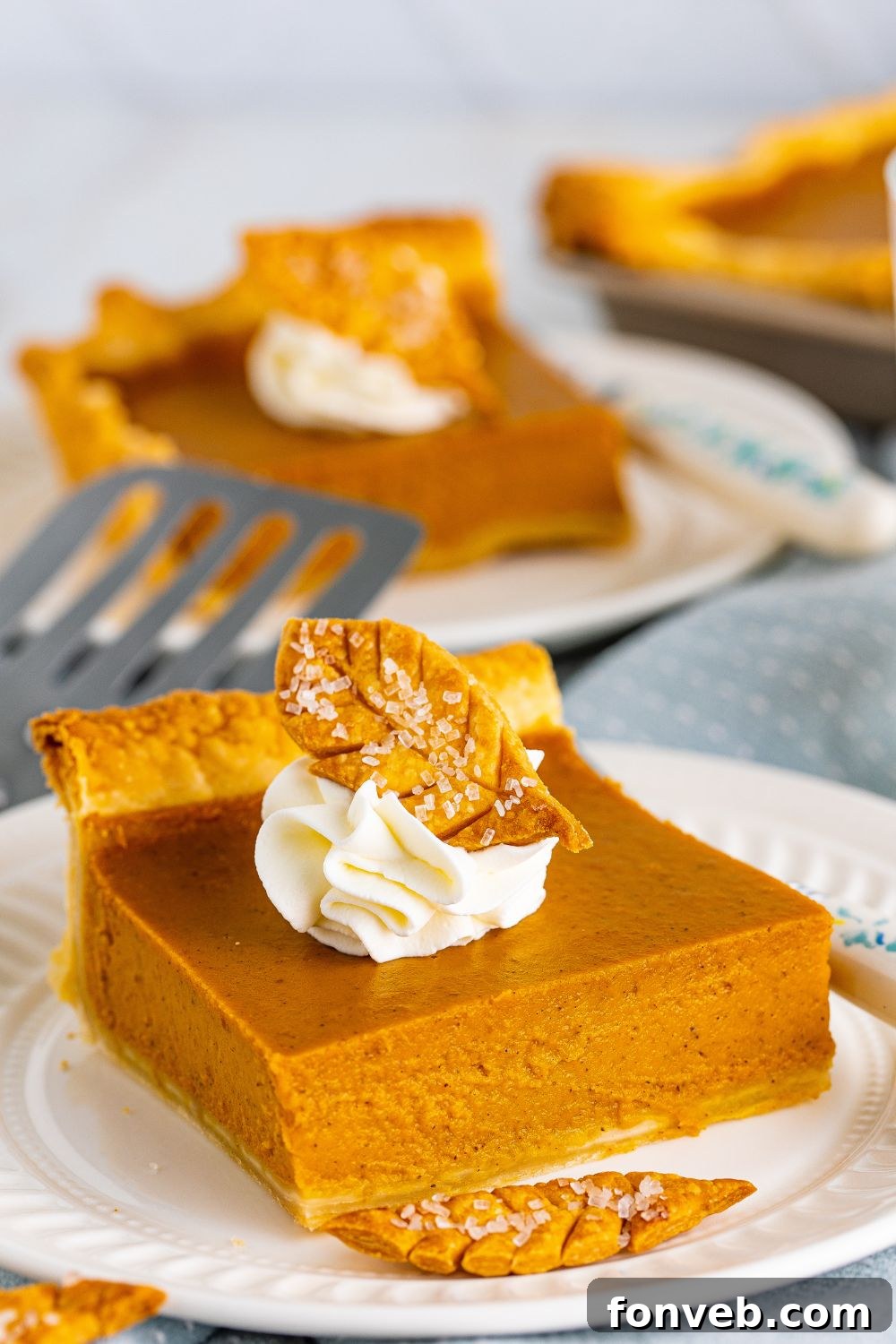 slice of pie on plate