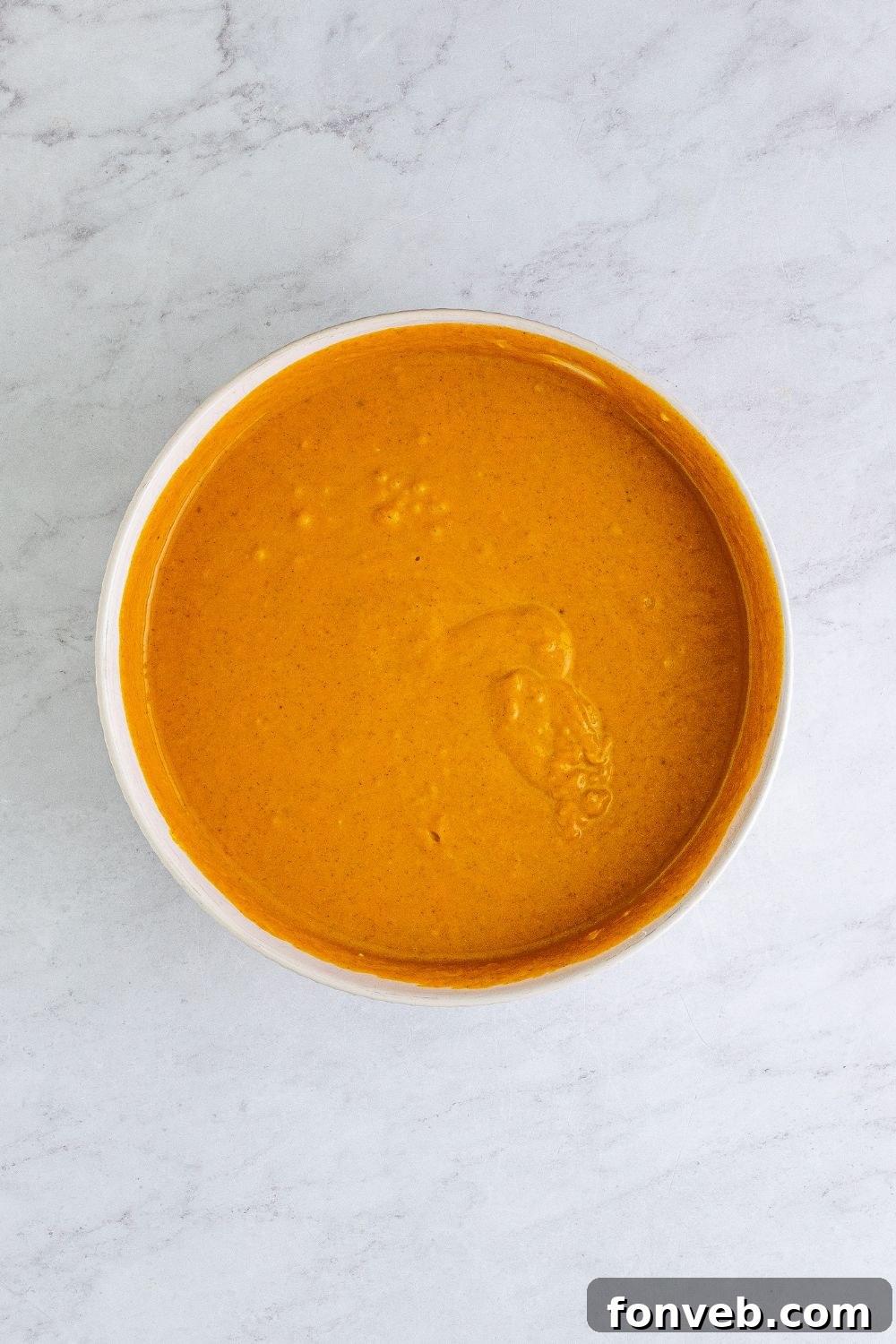 mixed up pie filling in bowl on table