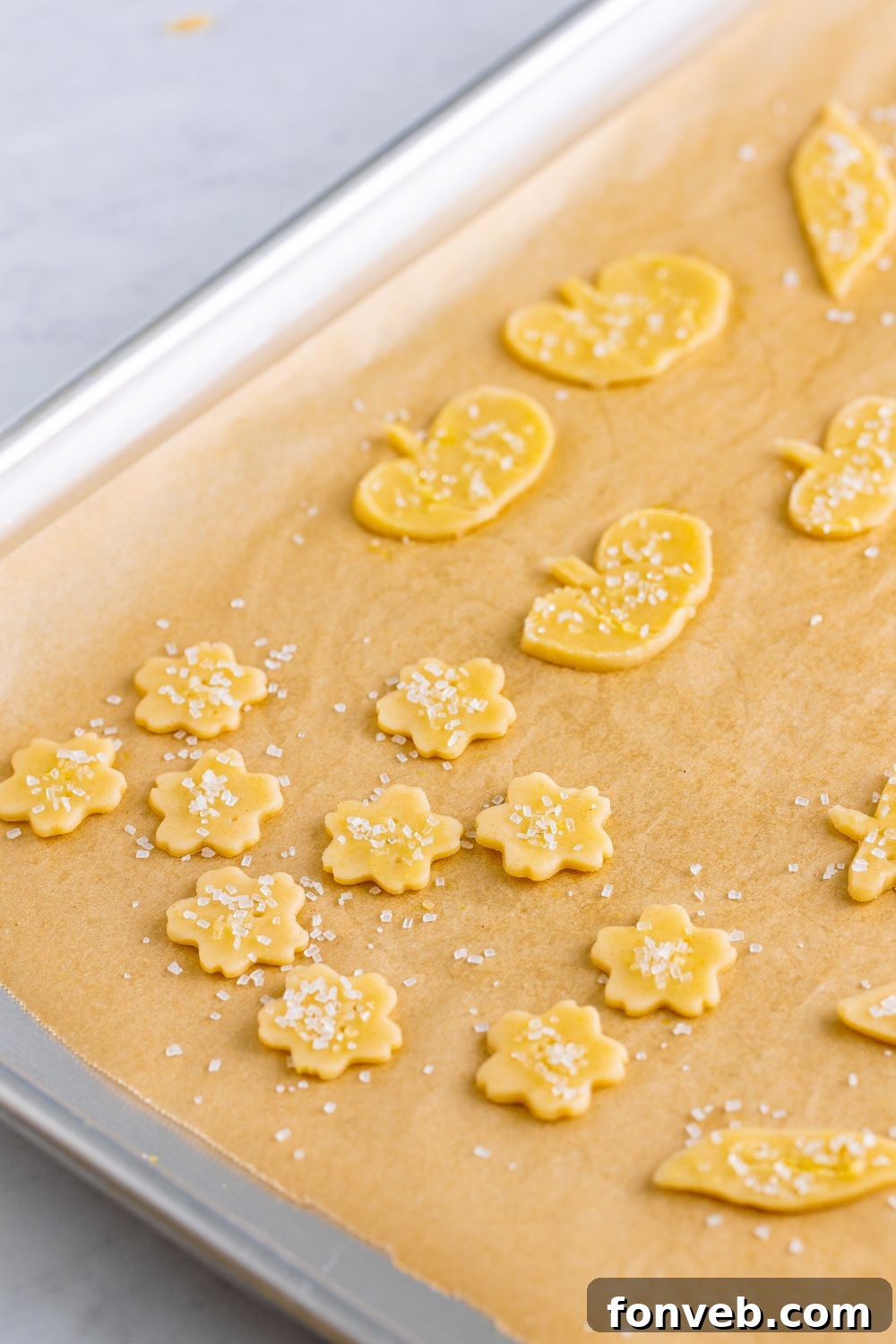 pie crust shaped like leaves on baking tray