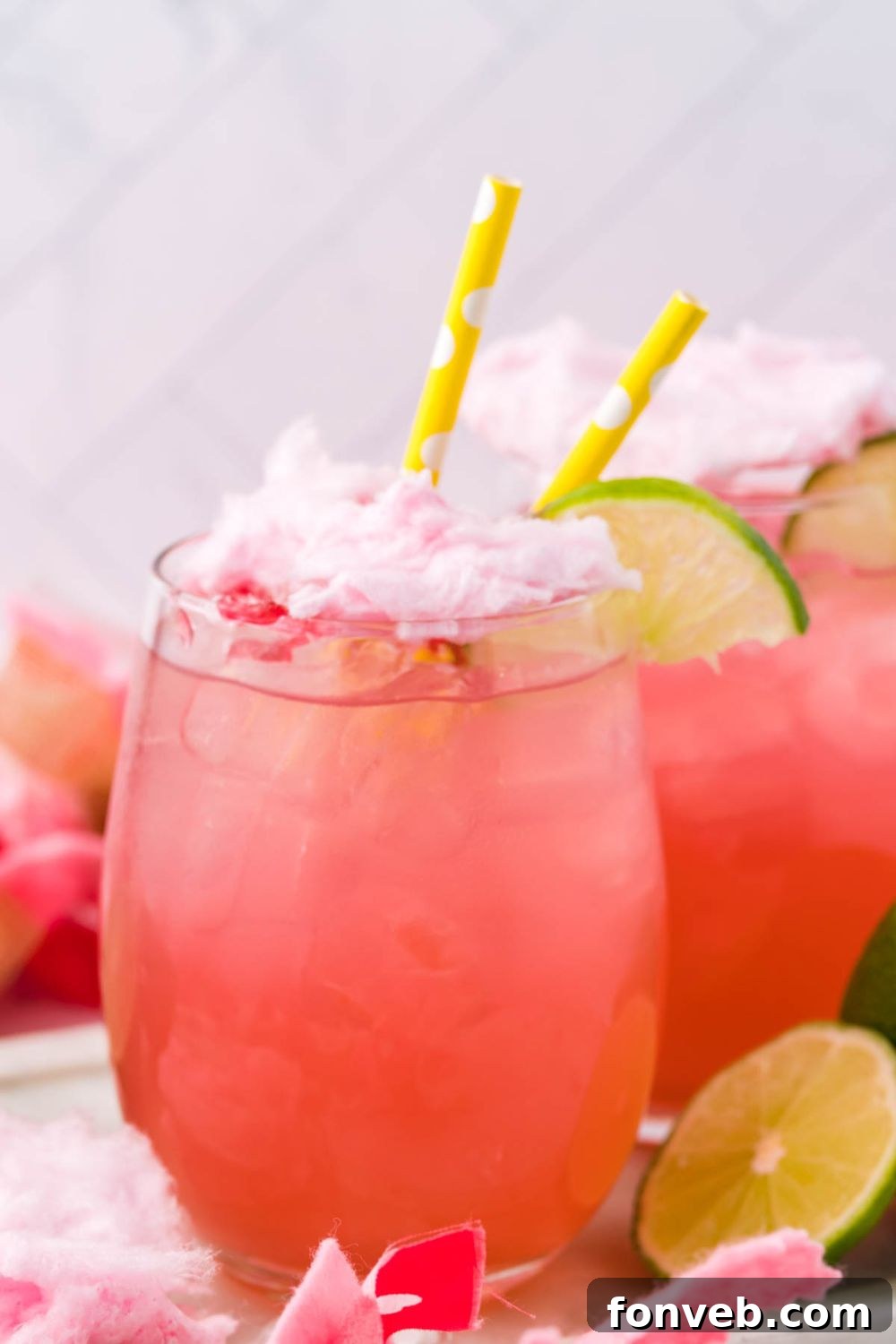 frozen alcoholic drinks with candy on top