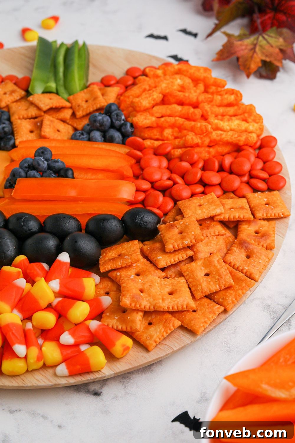 An appetizing pumpkin-shaped appetizer on a table, ready for enjoyment.