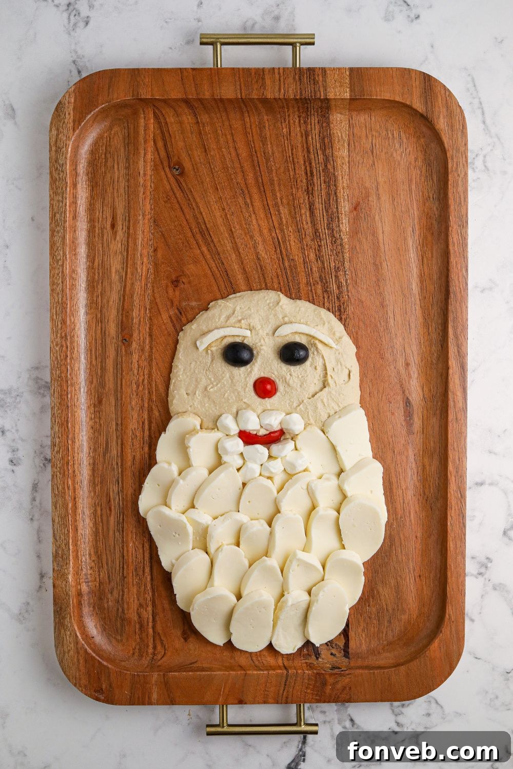 partly shaping Santa tray