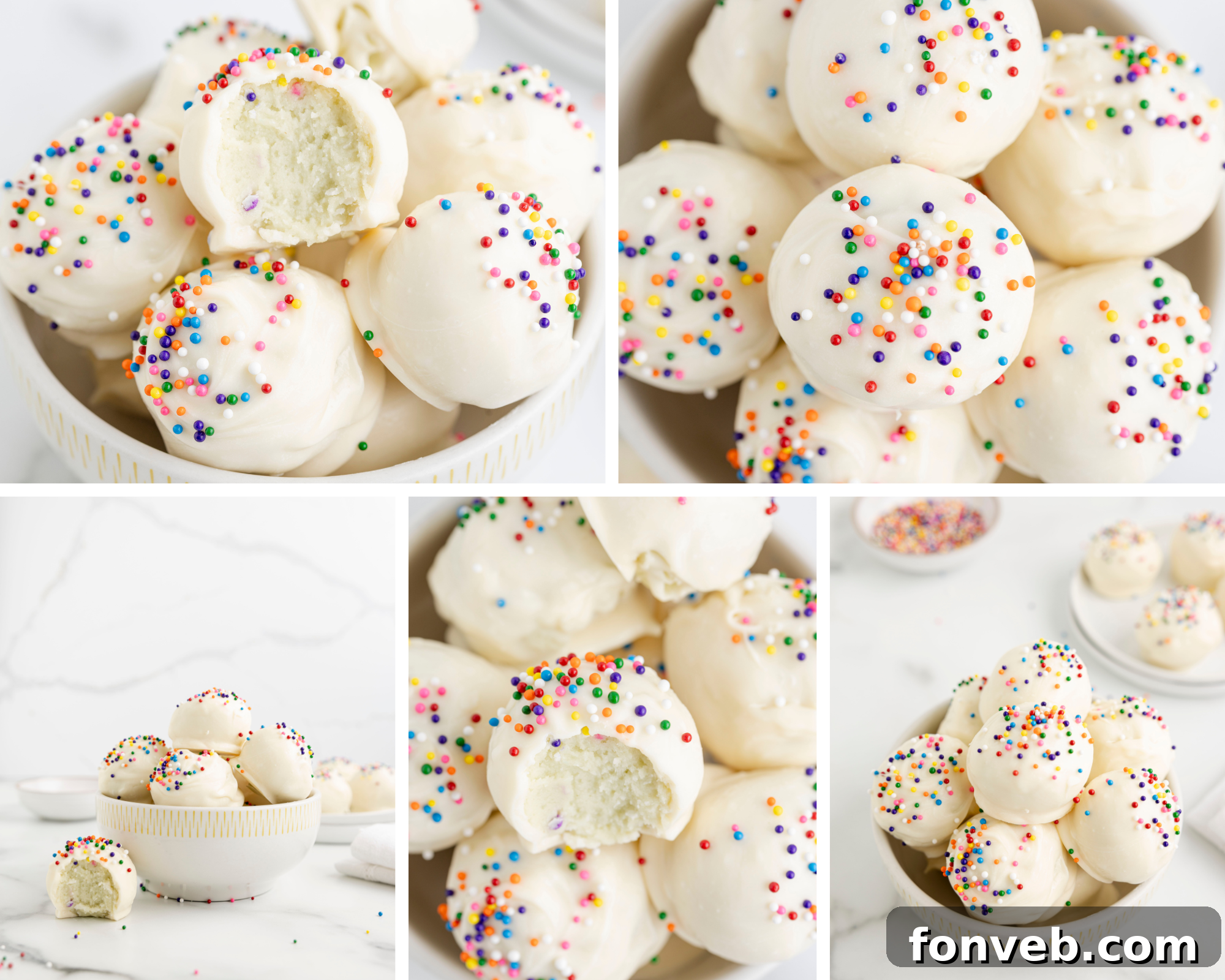 cookie truffle collage