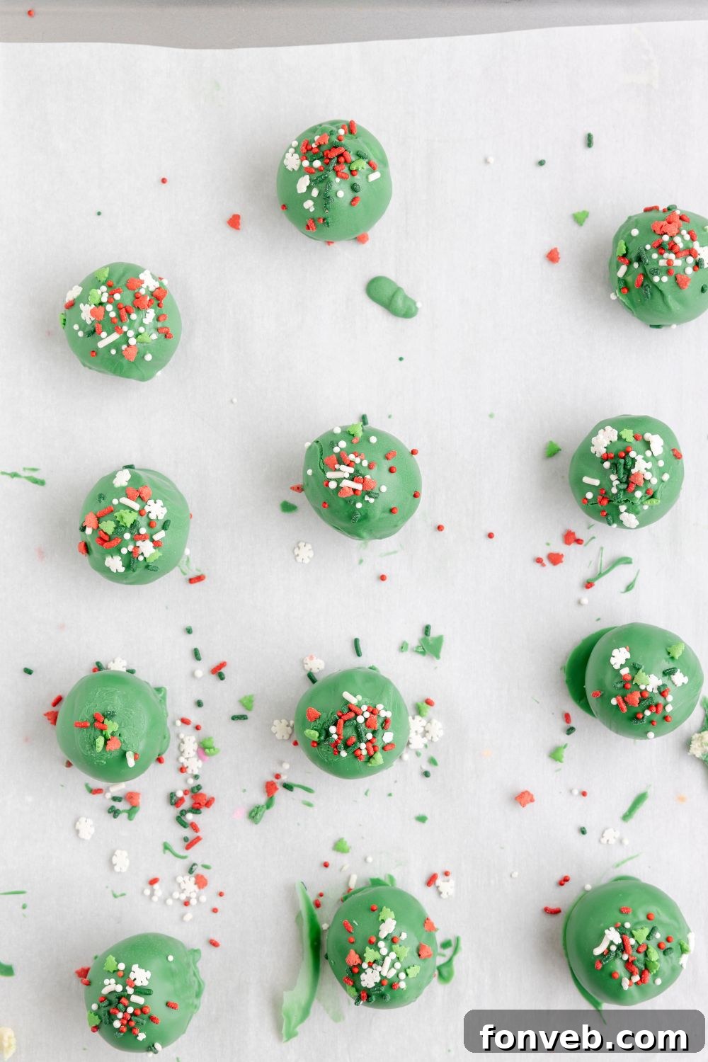 Lofthouse's Signature Christmas Truffles 11 truffles on parchment paper