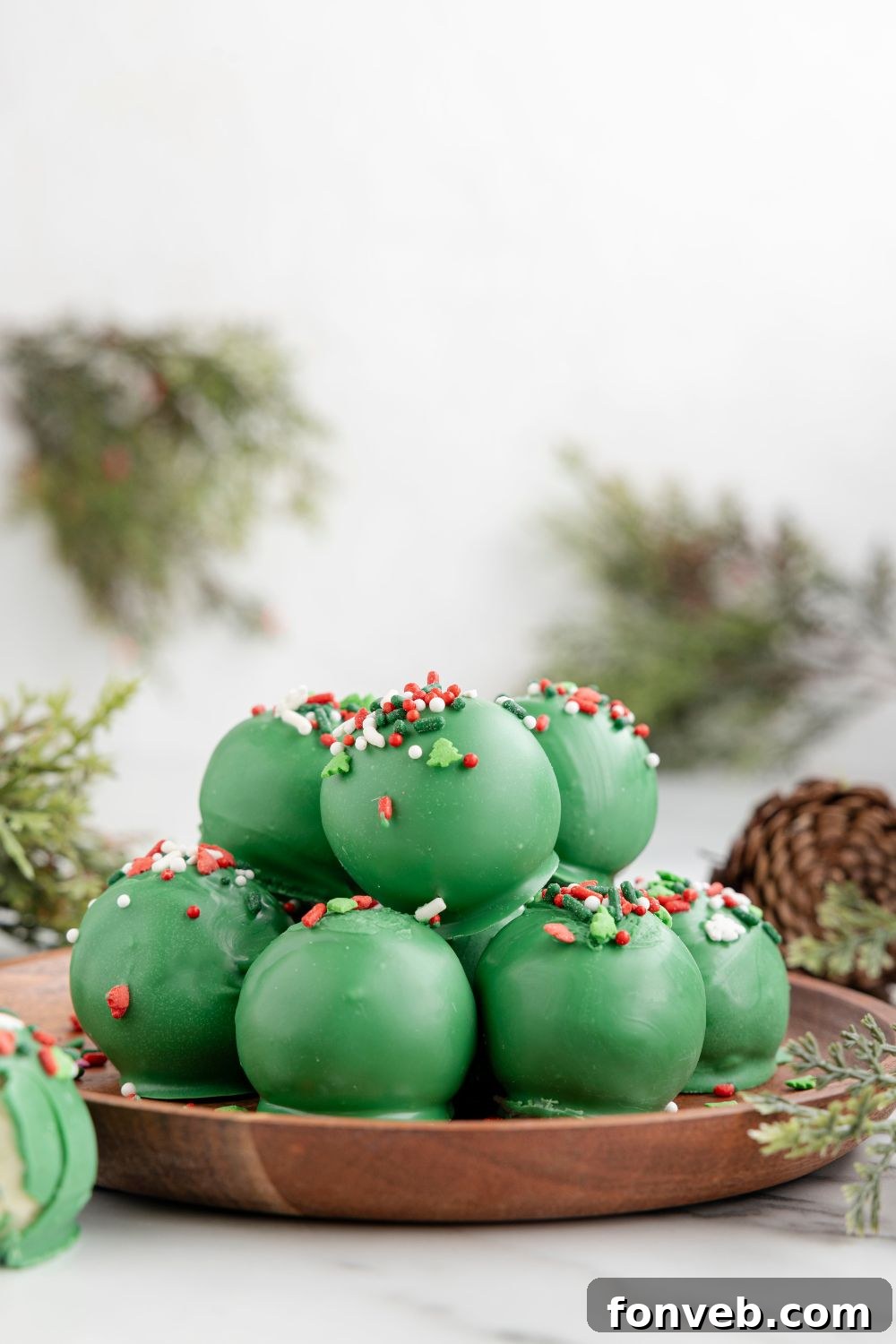 Lofthouse's Signature Christmas Truffles 20 sugar cookie balls on a wooden table