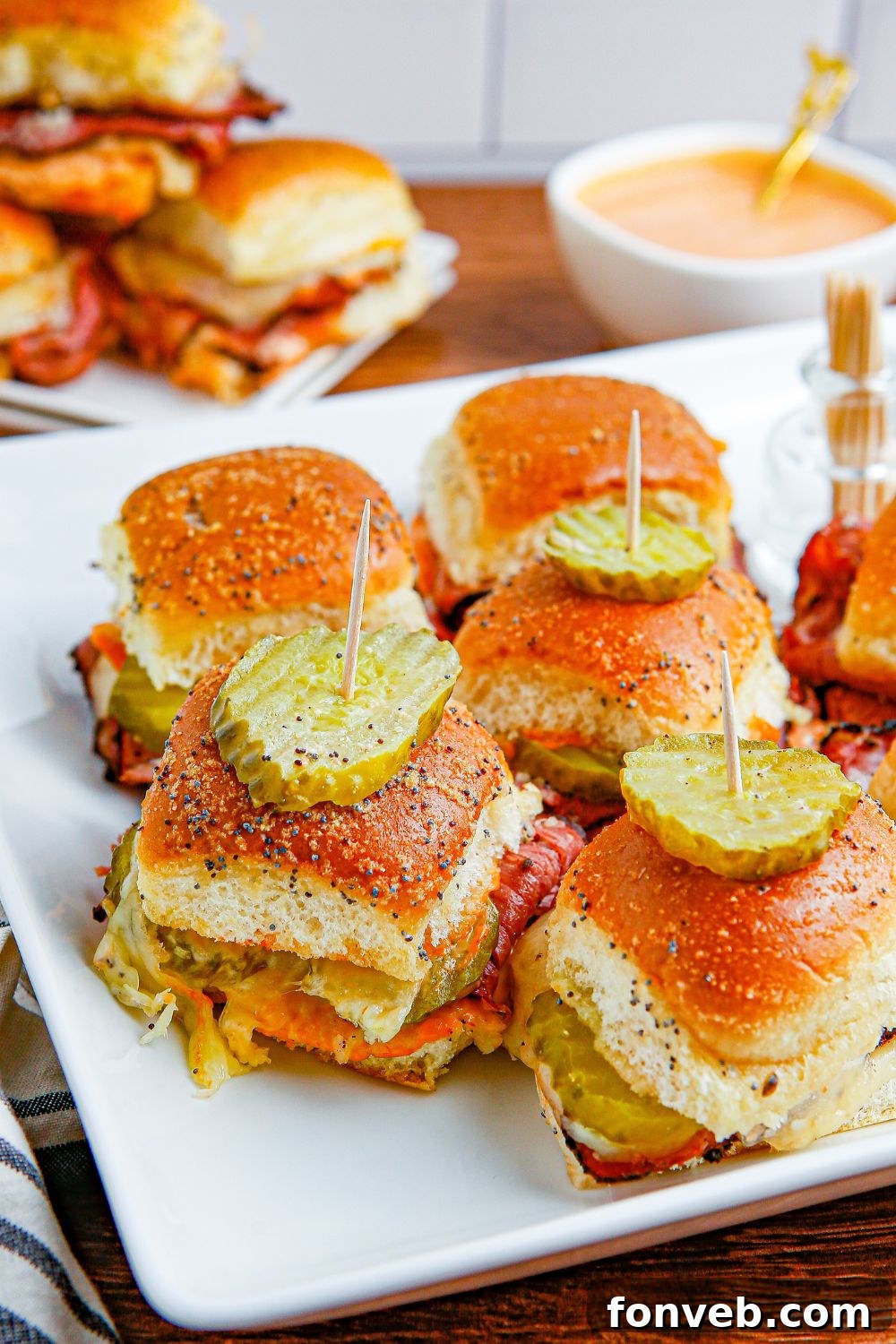 platter with sliders on 