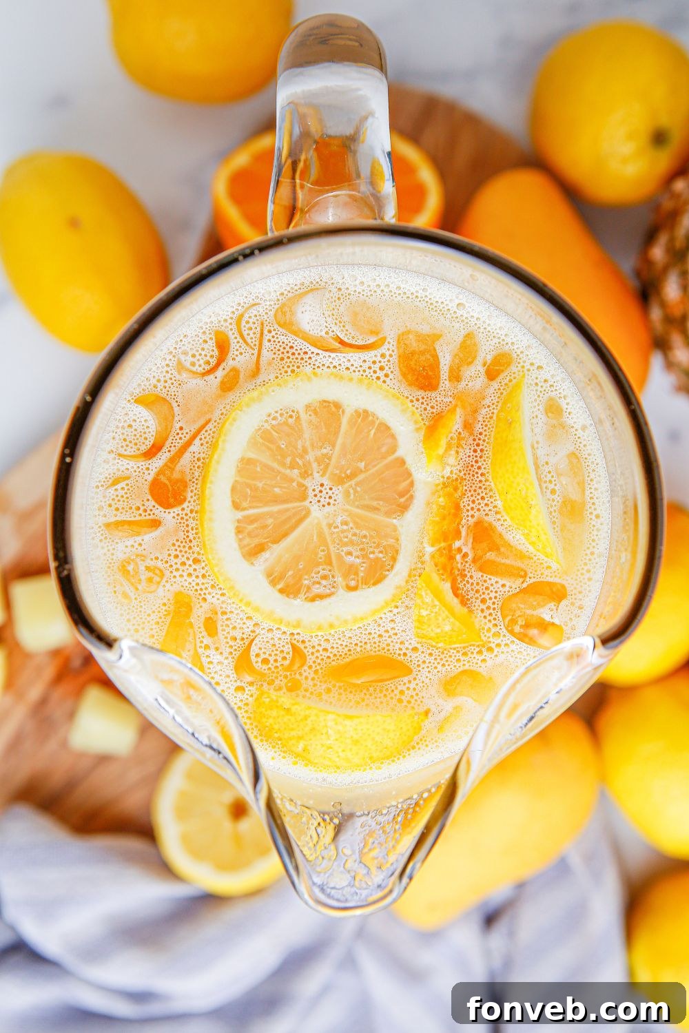 pitcher with punch in it