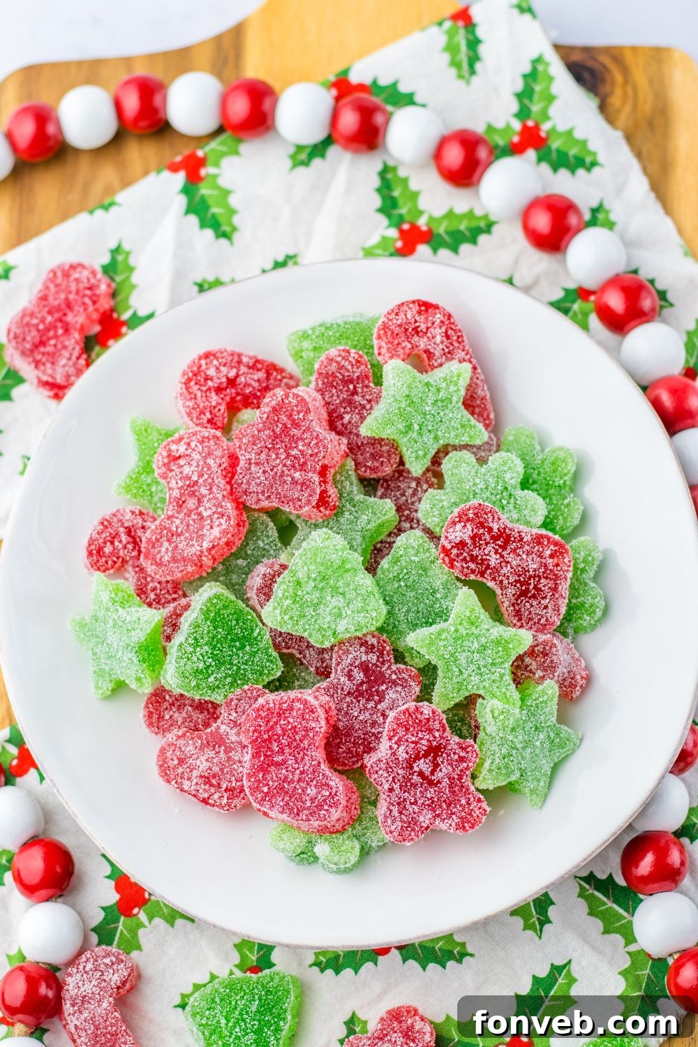 Yuletide Jewels 22 Candy gum drops for Christmas on a table