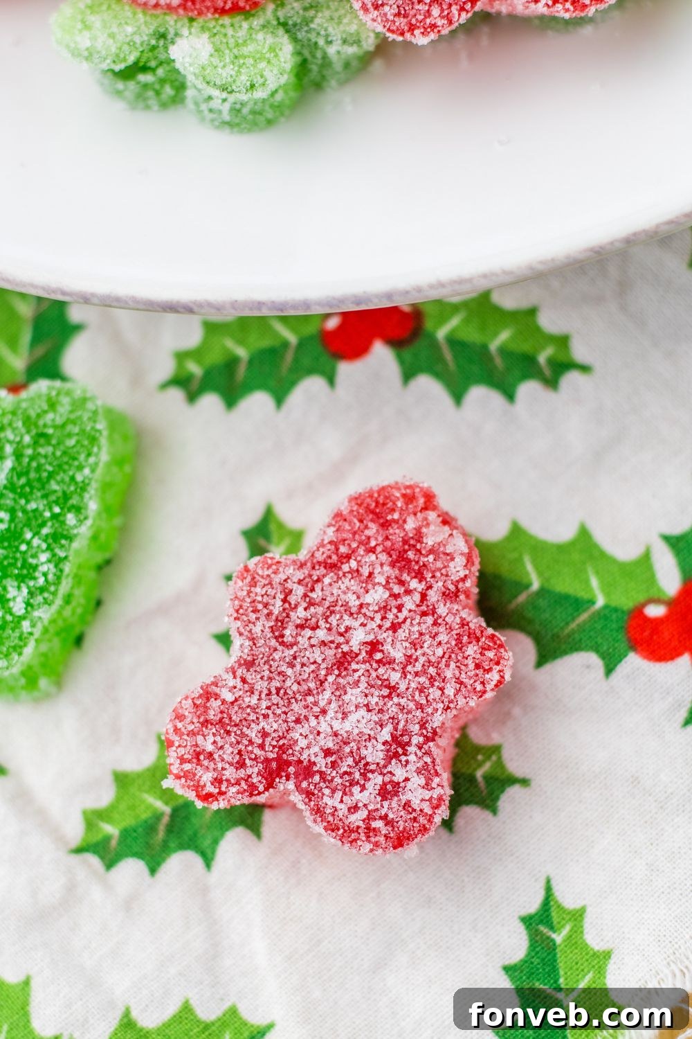 Yuletide Jewels 23 Christmas Gumdrop in the shape of a gingerbread man on a table