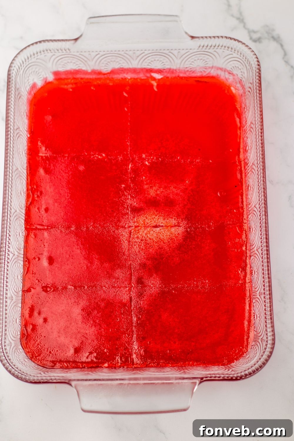 Yuletide Jewels 10 Red jello mixture in a pan, cut into squares
