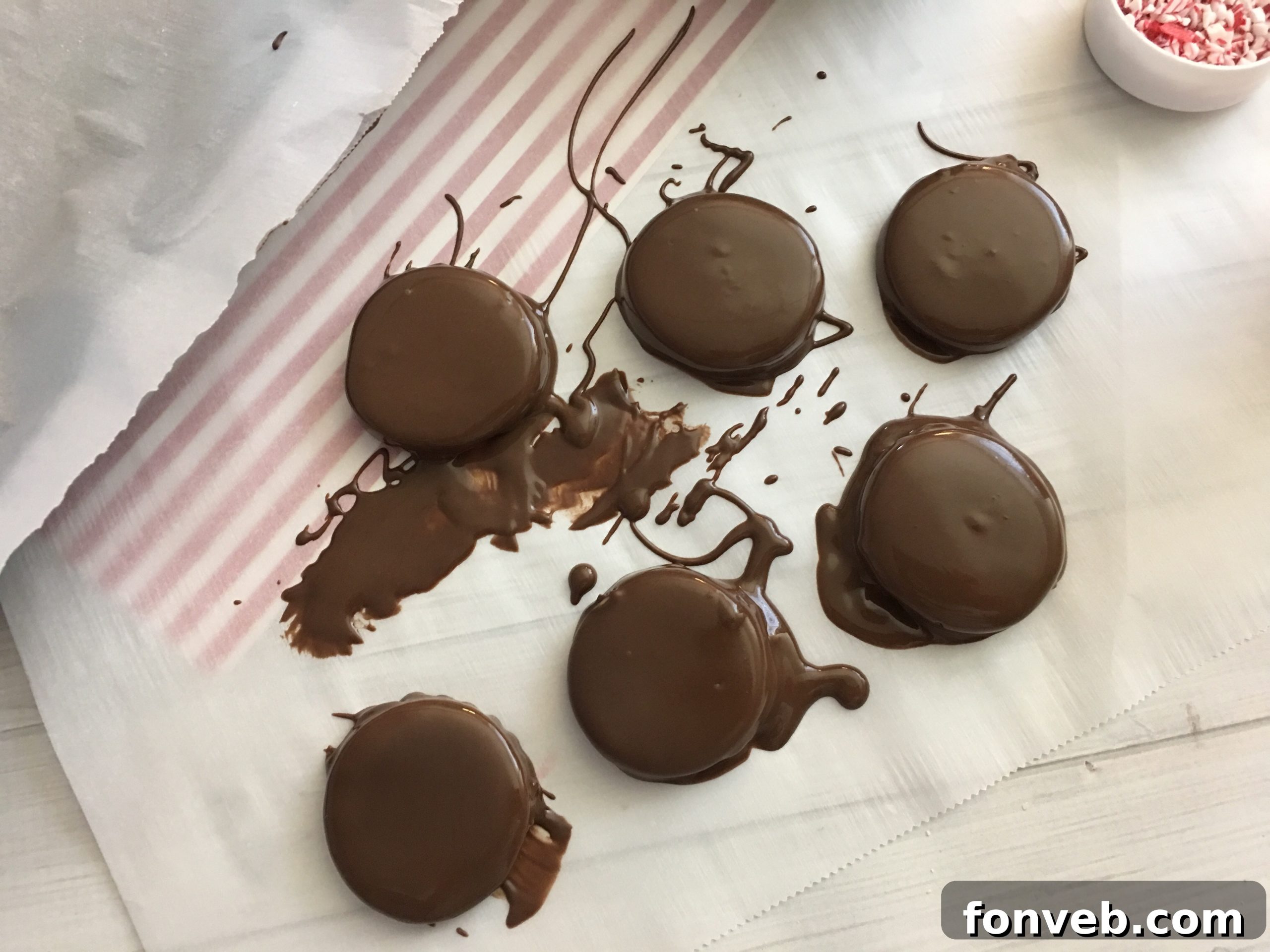 Easy Homemade Peppermint Patties 9 Ingredients for homemade peppermint patties laid out