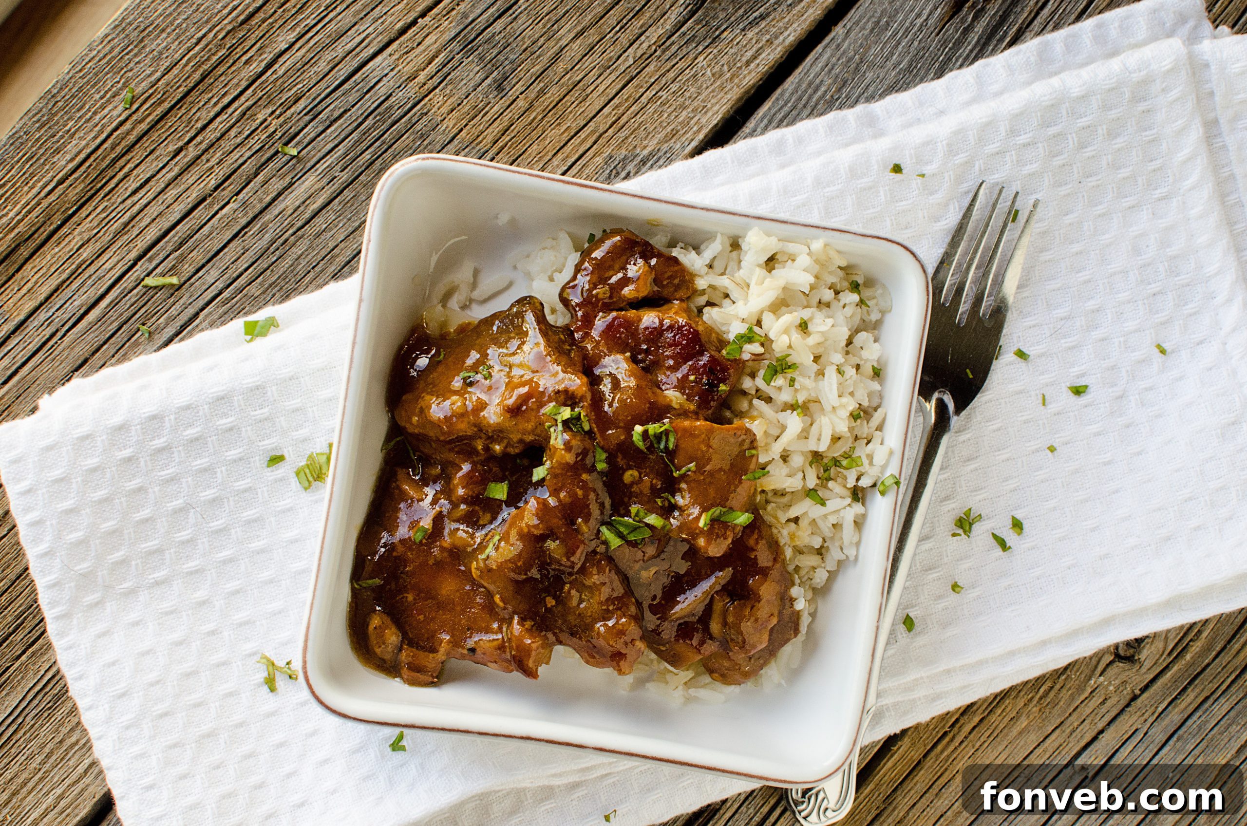 Tender Garlic Ginger Slow Cooker Pork 11 A full spread of the Asian-inspired slow cooker pork dish with garnishes.