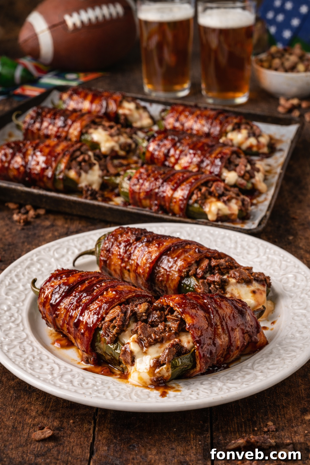 Texas Twinkies on a pretty white plate