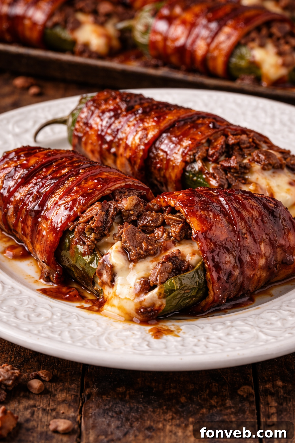 Texas Twinkies up close on a white plate