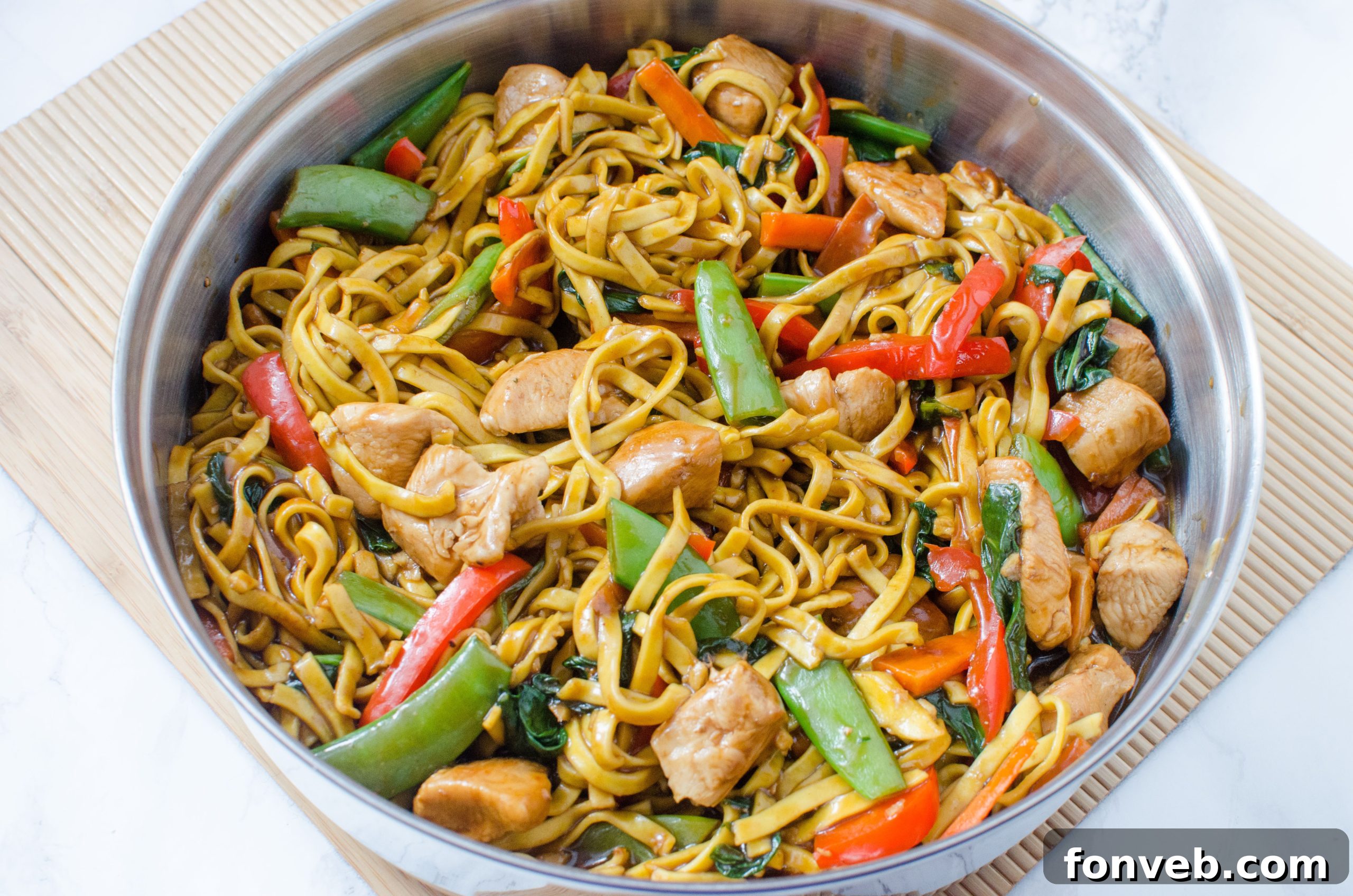 Homemade Chicken Lo Mein Better Than Takeout 10 Plate of Chicken Lo Mein, ready to be served