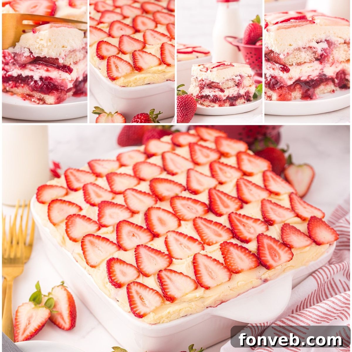 Strawberry Tiramisu collage 