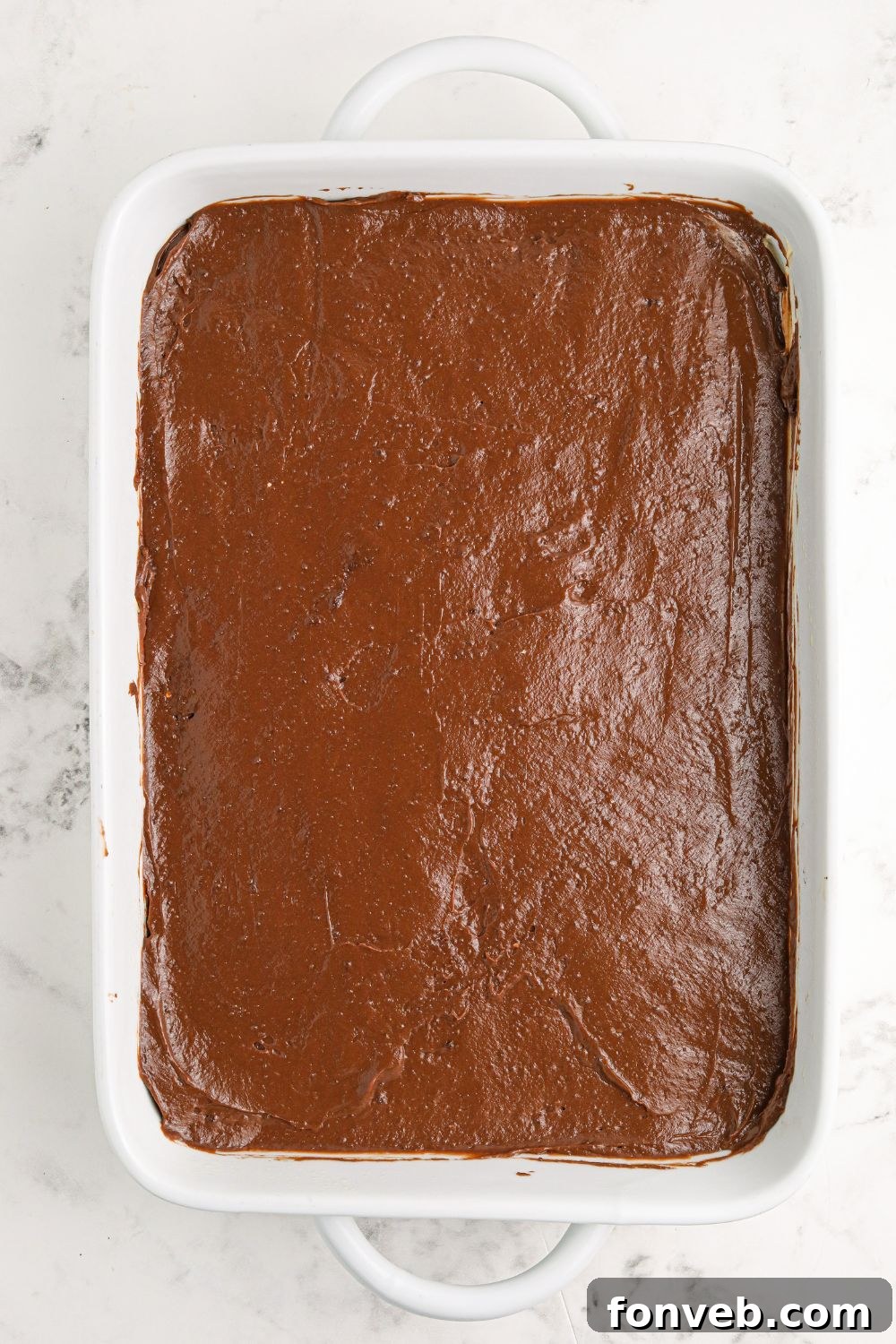 Peanut Butter Chocolate Sweet Stack 11 chocolate pudding spread over a 9x13 pan for Reese's Lasagna