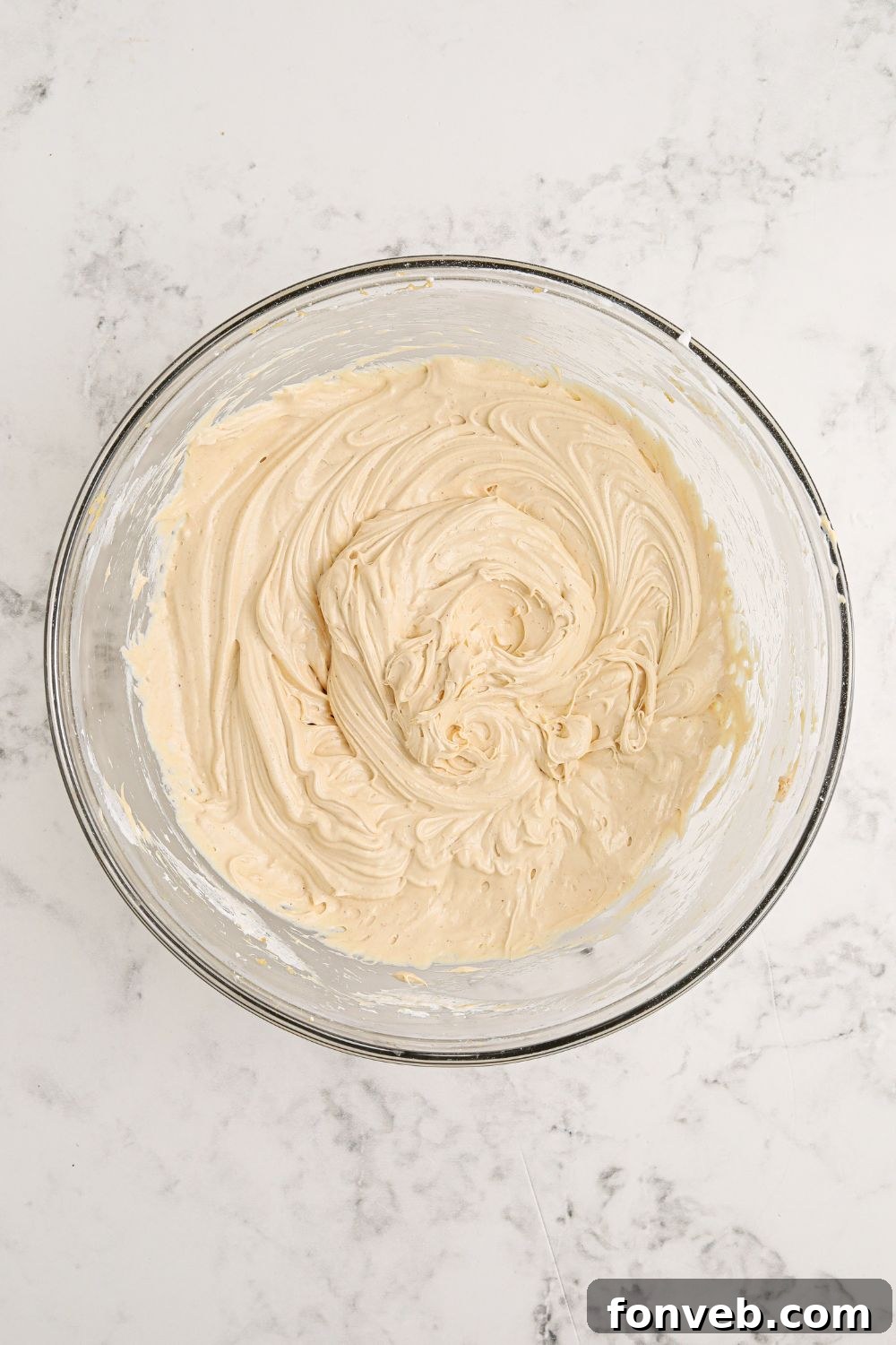 Peanut Butter Chocolate Sweet Stack 8 cream cheese and peanut butter mixed in a glass bowl for Reeses Lasagna