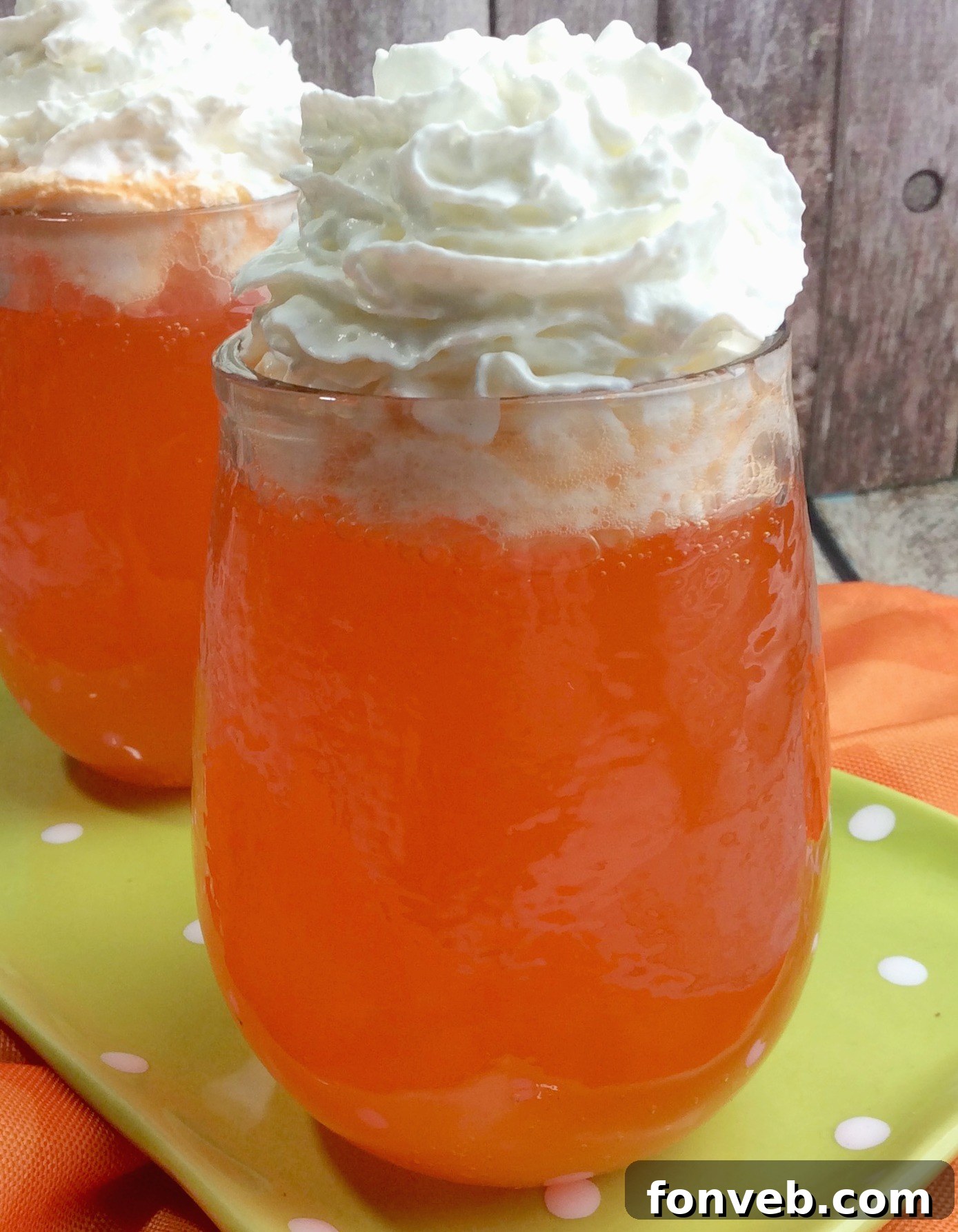 Another enticing view of the Orange Creamsicle Cocktail, ready to be enjoyed