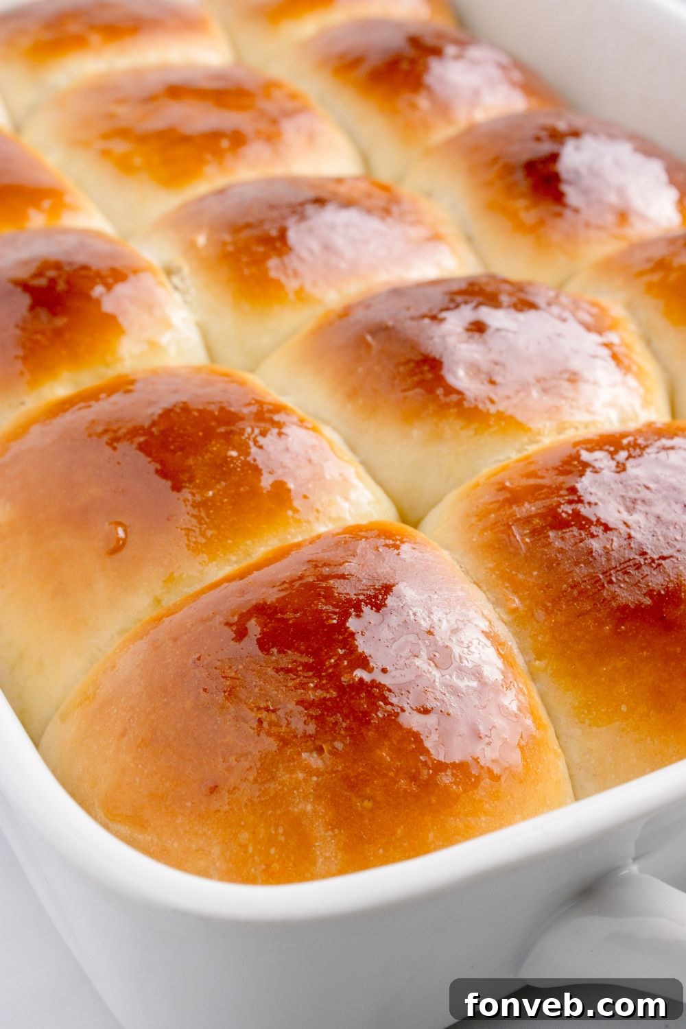 Tropical Dinner Buns 14 buttered Hawaiian rolls in a pan
