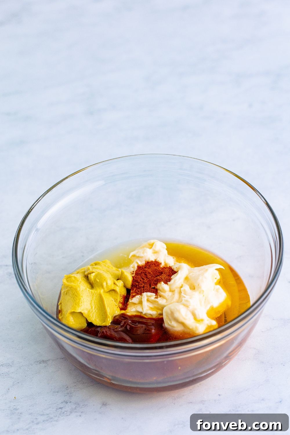 A bowl of the delicious homemade Chick-fil-A style grilled chicken sandwich sauce, ready for serving.