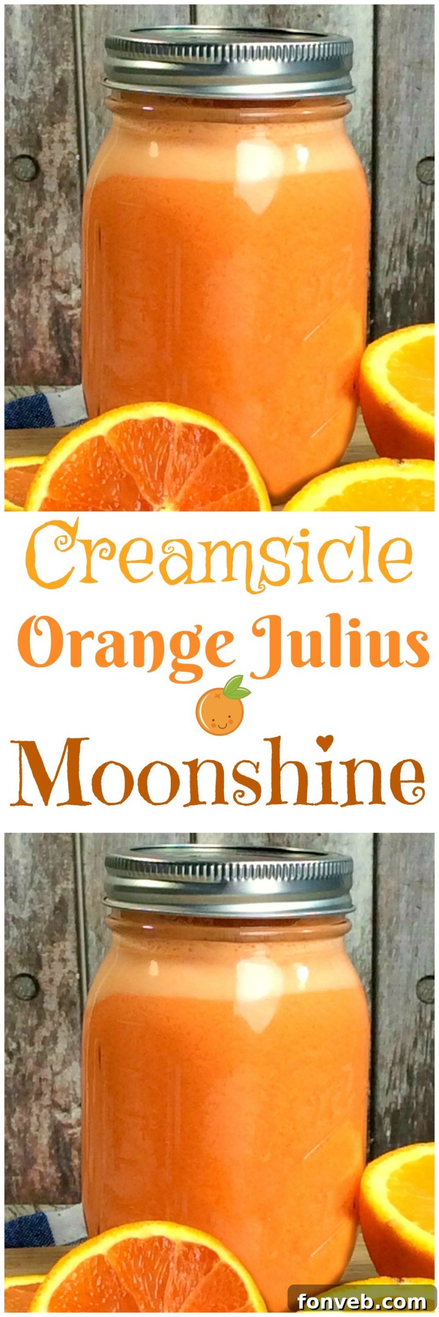 A vibrant display of bottled Creamsicle Moonshine, suggesting a festive and delicious outcome.