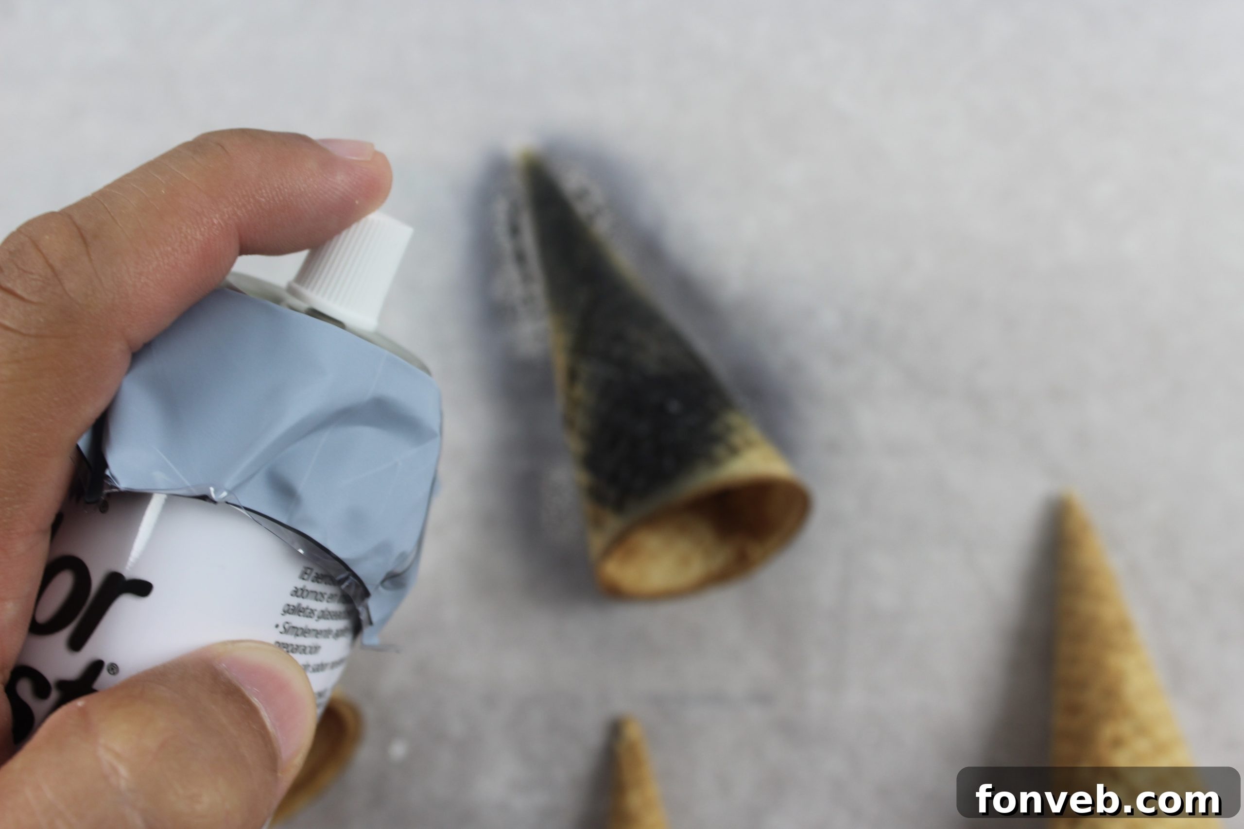 Wicked Witch Hat Cupcakes 7 A stack of plain sugar cones, the base for our witch hats.