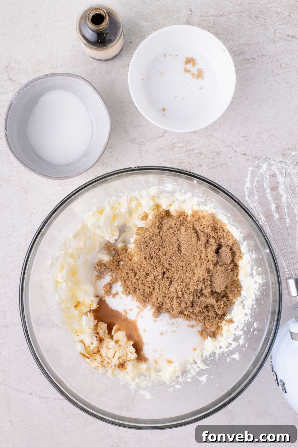 dry ingredients in bowl on table for making pumpkin cookies