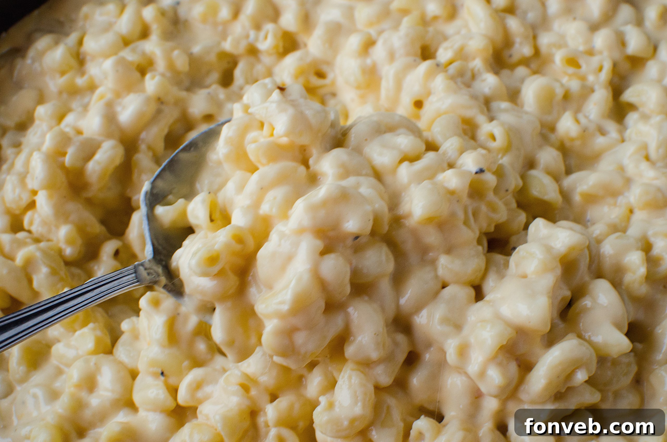 Deliciously baked macaroni and cheese with a golden-brown, crispy topping