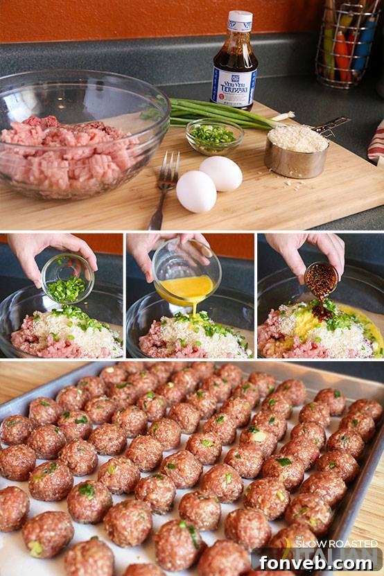 Saucy Teriyaki Meatballs in a serving dish