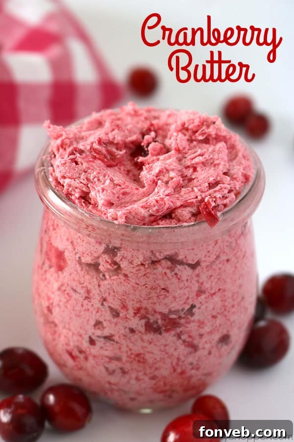 Cranberry Butter in a small glass jar