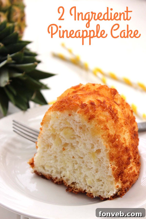 2 Ingredient Pineapple Cake with frosting