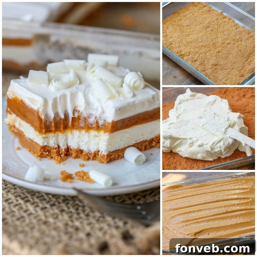 Pumpkin Lasagna layered dessert